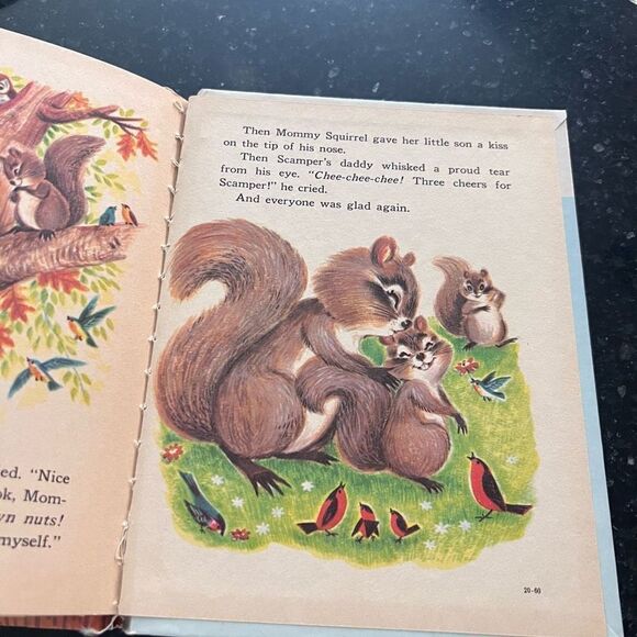 Vintage Scamper the Squirrel Children’s picture book mini 1959 Rand McNally - Picture 6 of 9